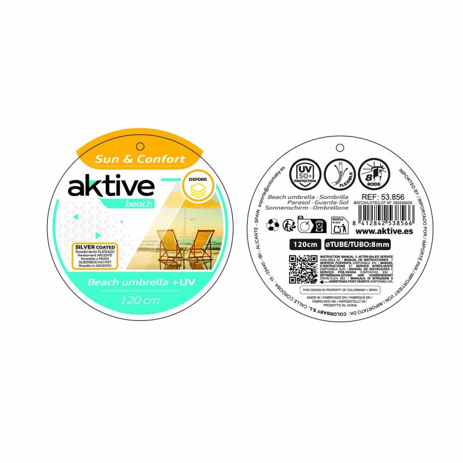 Parasol Aktive 120 x 87 x 120 cm (6 enheder) #7