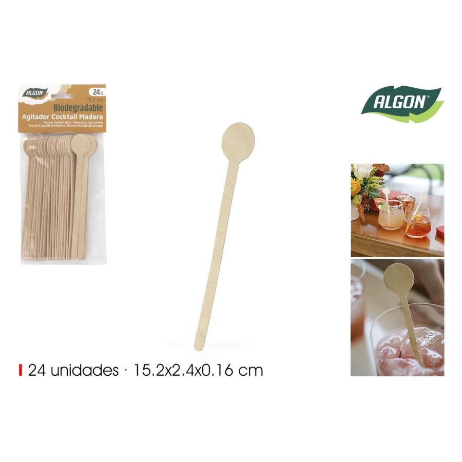 St med skeer Algon Tr 15,2 cm 24 Dele (18 enheder) #7