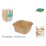 St med kagedser Algon Papir 6,5 x 6,5 x 3,5 cm 25 Dele (36 Enheder) #4