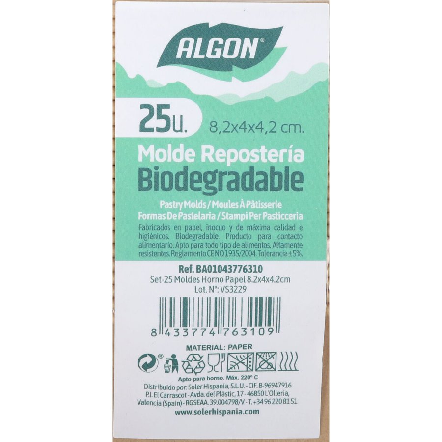 St med kagedser Algon Papir 8,2 x 4 x 4,2 cm 25 Dele (36 Enheder) #13