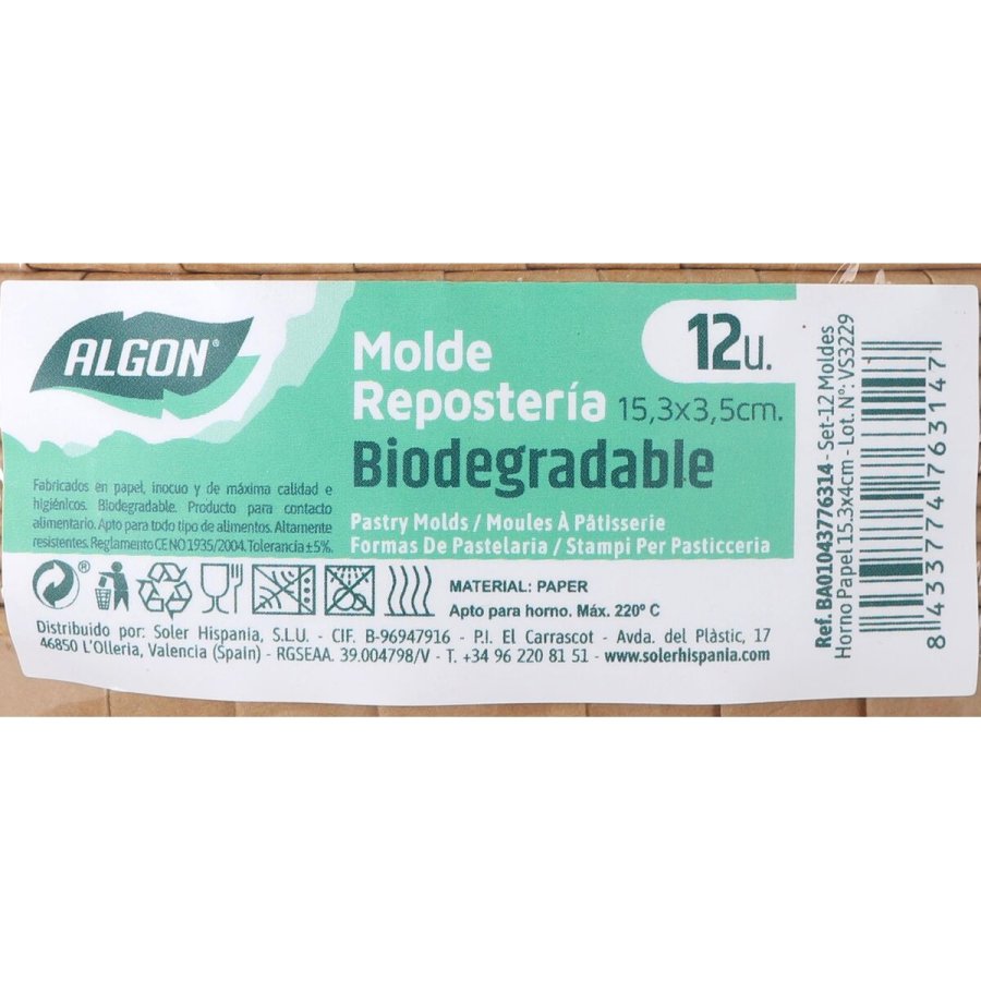 St med kagedser Algon Papir 15,3 x 4 cm (24 enheder) #13
