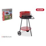 Kulgrill med hjul Algon Sort R�d 42 x 76,5 cm (2 enheder) #3