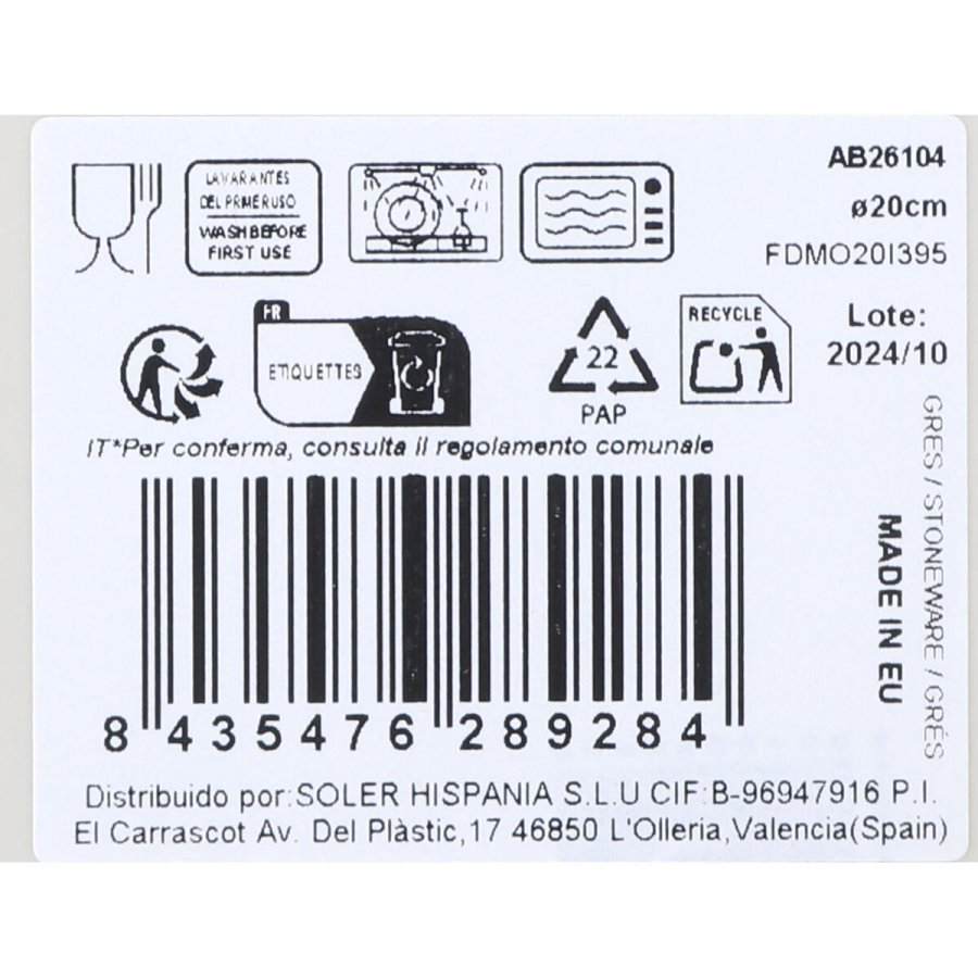 Desserttallerken La Mediterrnea Albus  20 cm (12 enheder) #6