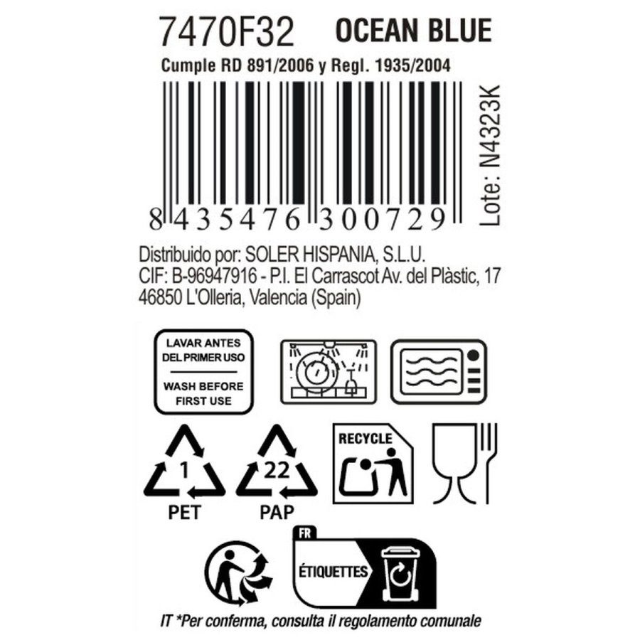 Krus La Mediterrnea Ocean blue 90 ml (36 Enheder) #3