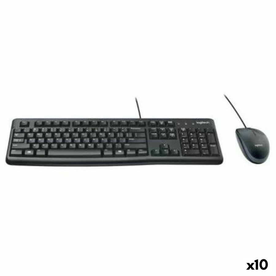 Tastatur og mus Logitech MK120 Sort Spansk qwerty (10 enheder) #1