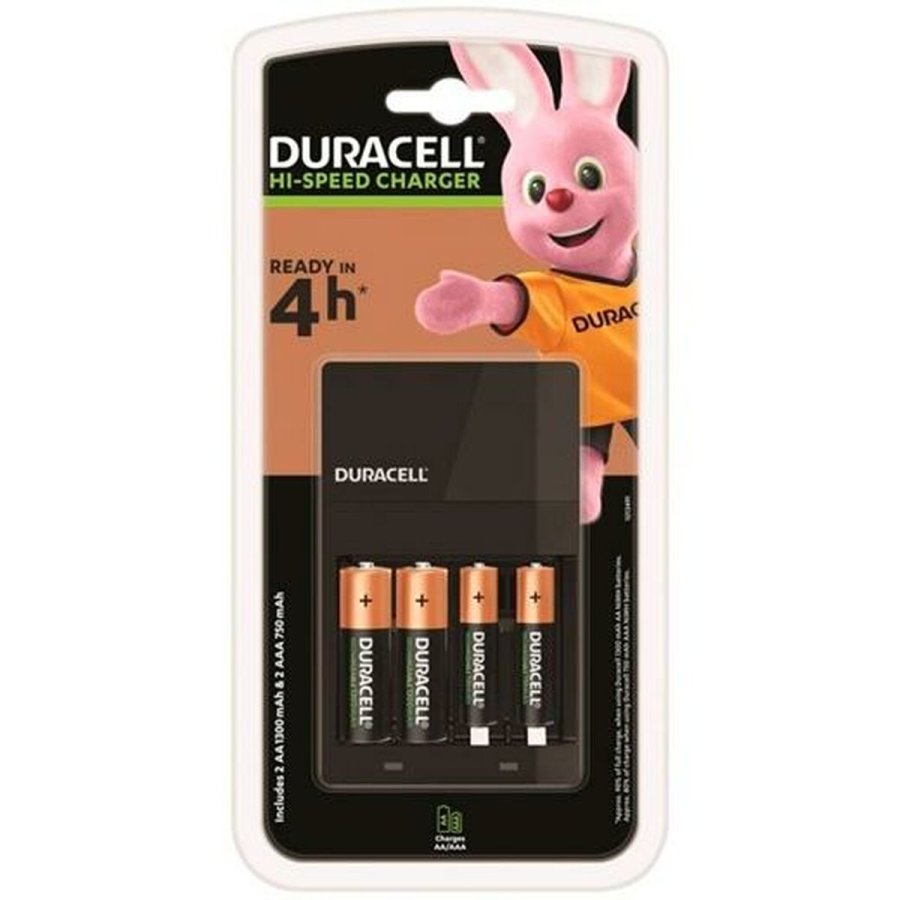 Oplader + genopladelige batterier DURACELL (3 enheder) #2
