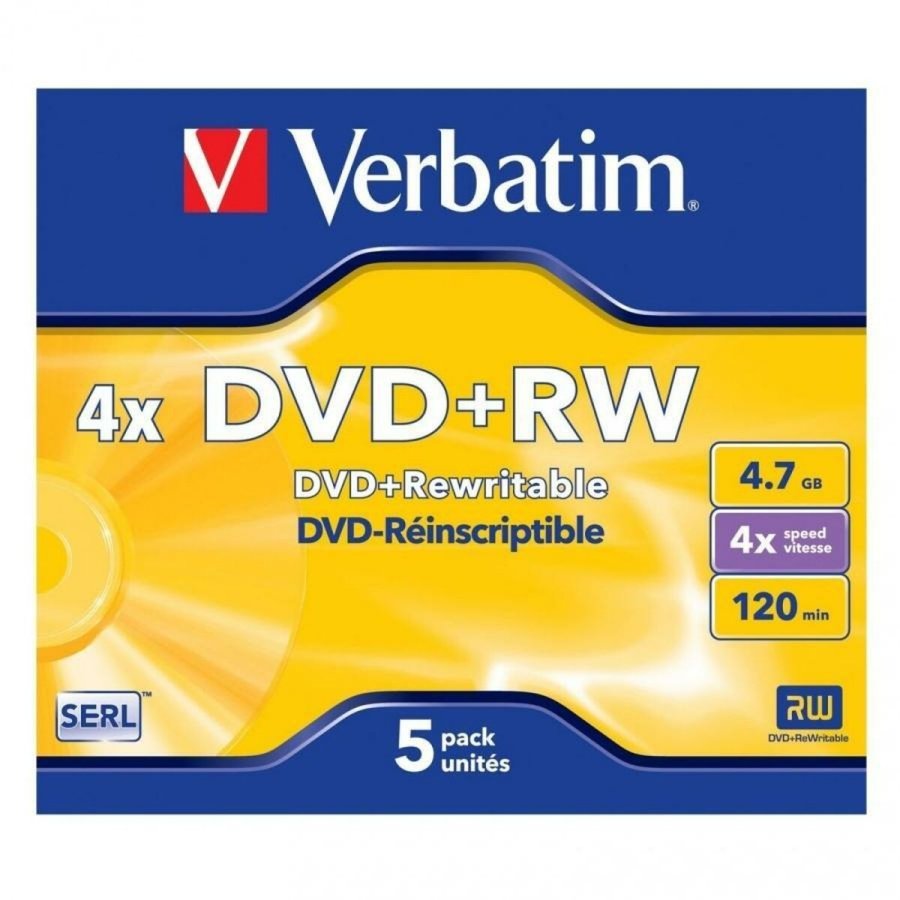 DVD+RW Verbatim 4,7 GB 4x 5 Dele (20 enheder) #2