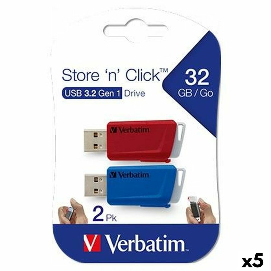 USB-stik Verbatim Multifarvet 32 GB 2 Dele (5 enheder) #1