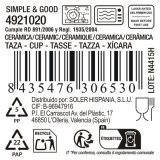 Te- og kaffekop La Mediterr�nea Simple&good 90 ml (24 enheder) #7