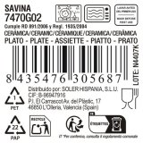 Flad Plade La Mediterr�nea Savina � 25,5 x 3 cm (12 enheder) #4