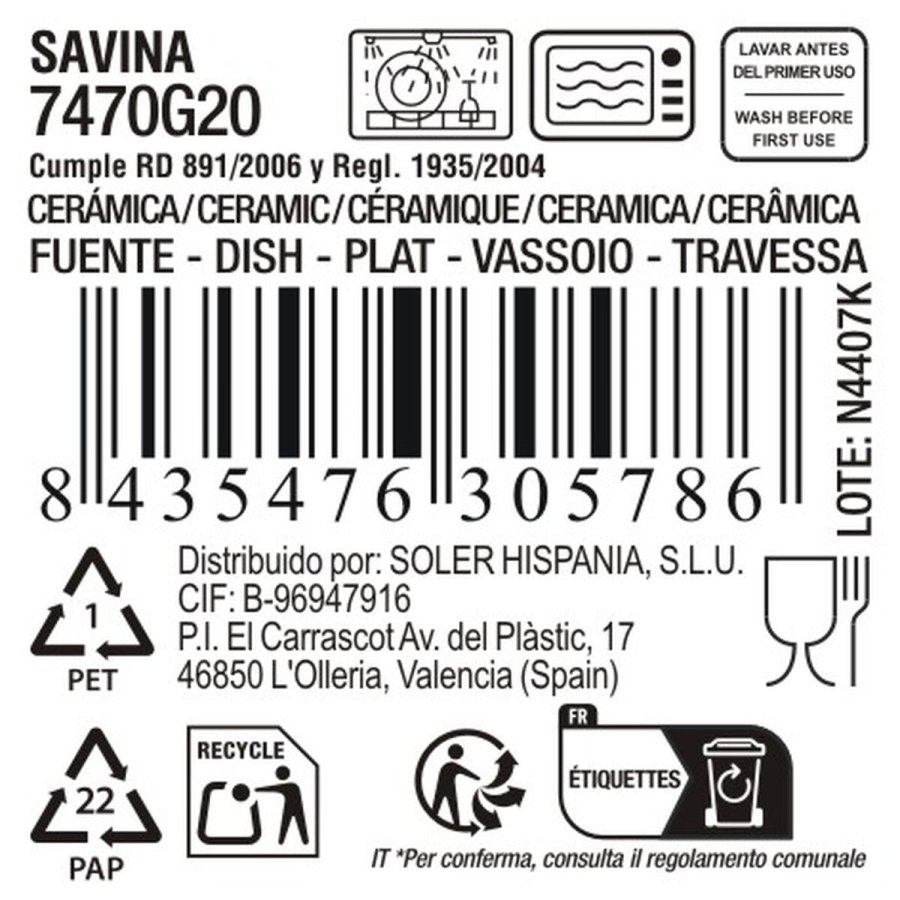 K�kkenspringvand La Mediterr�nea Savina Oval � 25,5 x 11,6 x 2,4 cm (12 enheder) #4