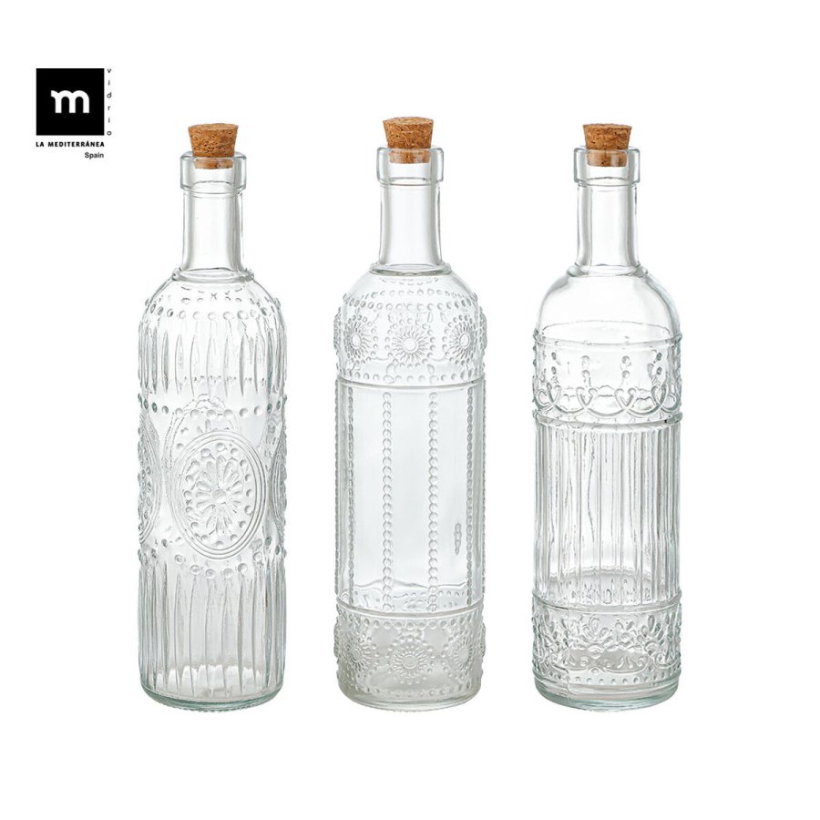 Glasflaske La Mediterr�nea Gennemsigtig Kork Glas 500 ml (24 enheder) #6