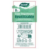 S�t af genanvendelige kopper Algon Gennemsigtig 9,5 x 7,2 cm 8 Dele (24 enheder) #6