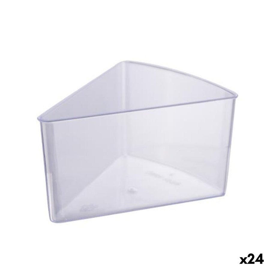 S�t af genanvendelige sk�le Algon Gennemsigtig Plastik 9 x 5,5 cm 10 Dele (24 enheder) #1