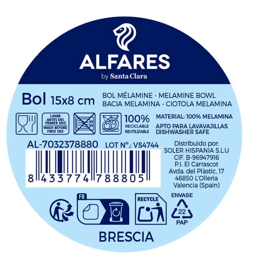 Sk�l Alfares BRESCIA 15 x 8 cm (24 enheder) #4