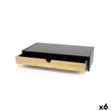 Skrm bord sttte Confortime 47 x 26 x 10 cm Brun Sort (6 enheder) #1