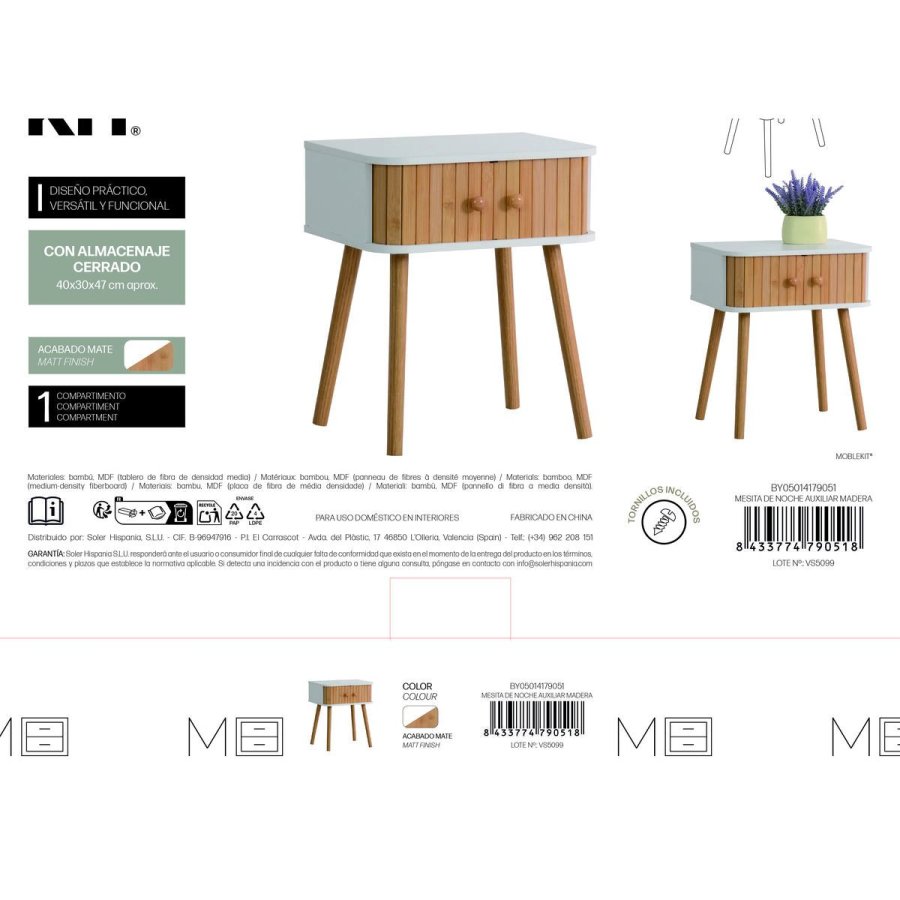 Sofabord MobleKit 40 x 30 x 47 cm (4 enheder) #6