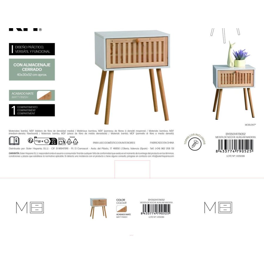 Sofabord MobleKit 40 x 30 x 52 cm (4 enheder) #6