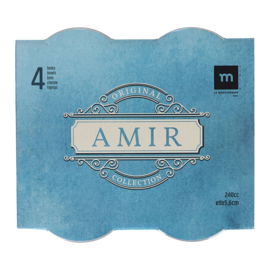 Sk�ls�t La Mediterr�nea Amir Gennemsigtig Glas 240 ml 4 Dele (12 enheder) #7