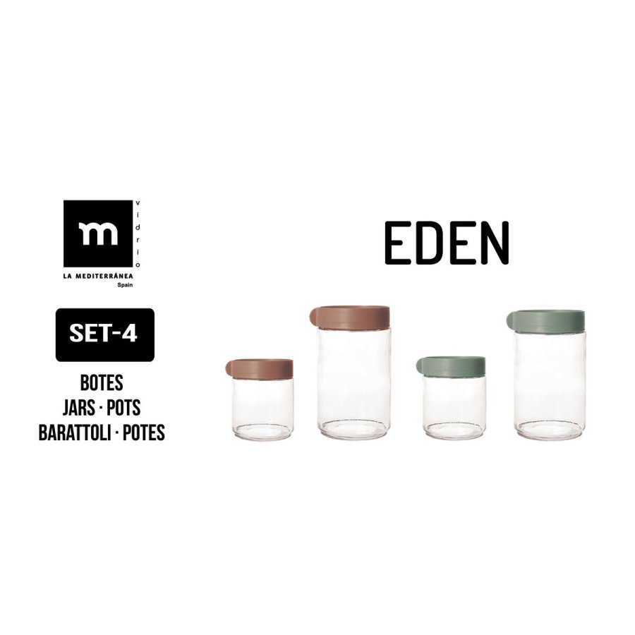St med Dser La Mediterrnea Eden Glas polypropylen 4 Dele (8 enheder) #6