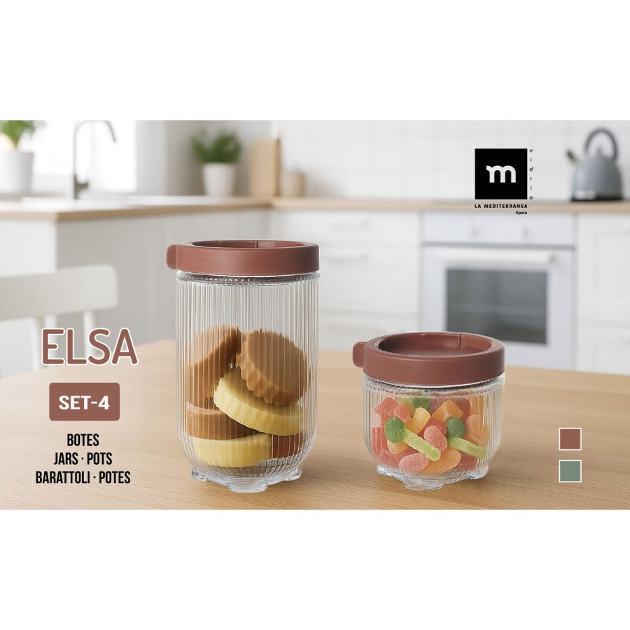 St med Dser La Mediterrnea Elsa Glas polypropylen 4 Dele (6 enheder) #4