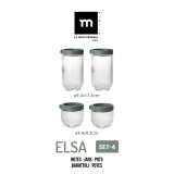 St med Dser La Mediterrnea Elsa Glas polypropylen 4 Dele (6 enheder) #5