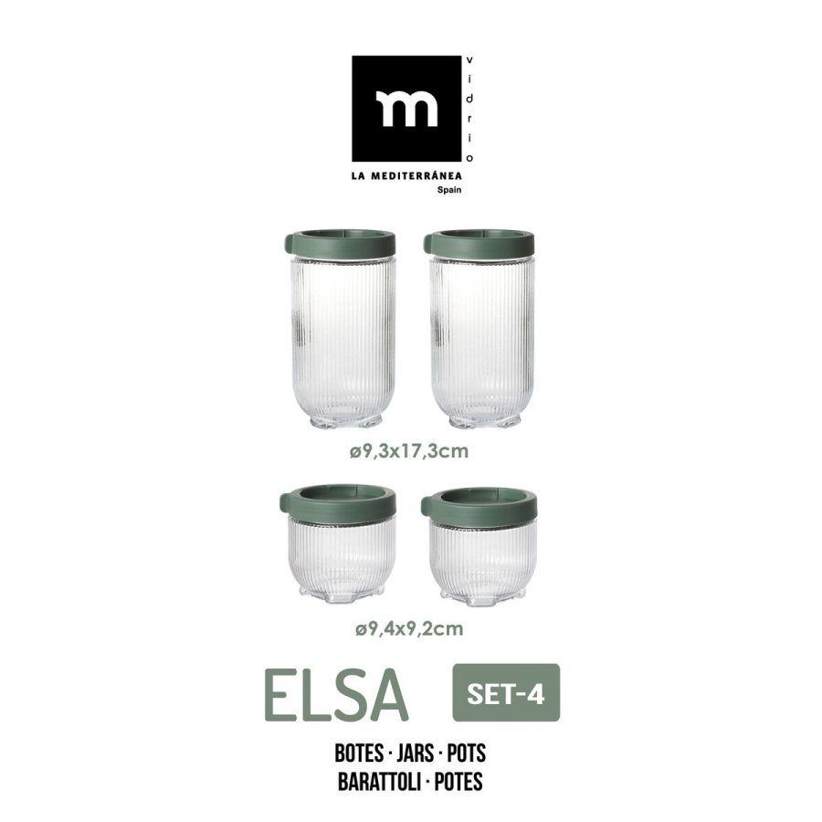 St med Dser La Mediterrnea Elsa Glas polypropylen 4 Dele (6 enheder) #5