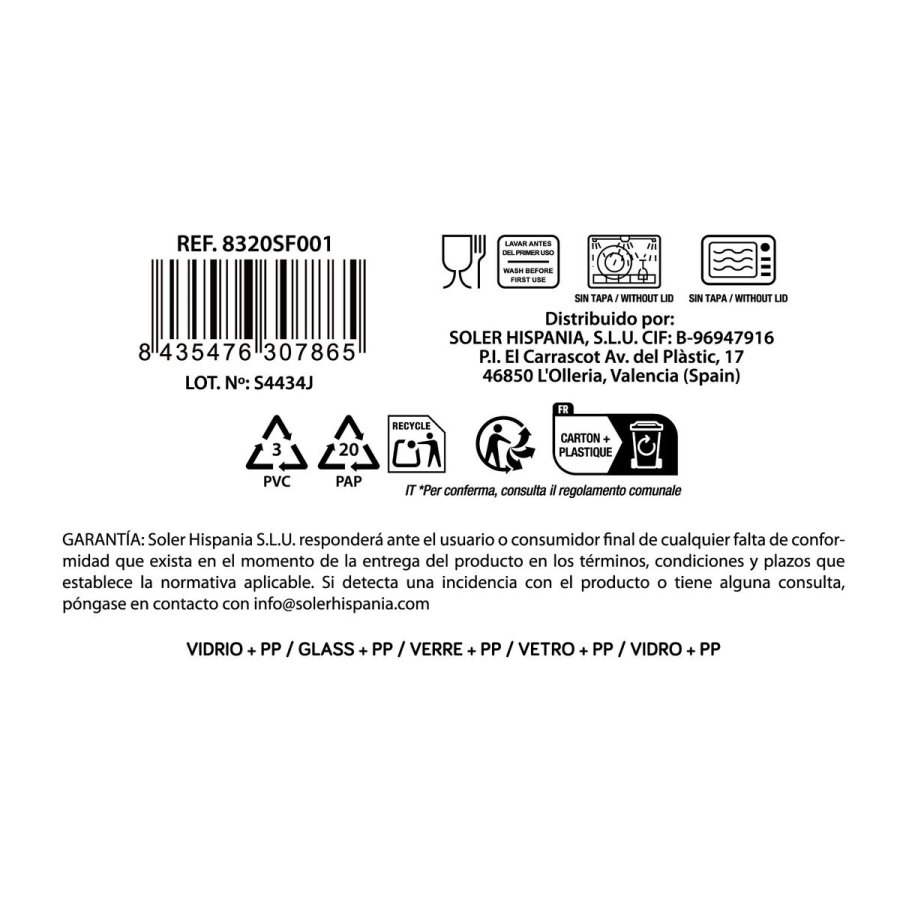 Madkassest Inde Soul Rektangulr 1,04 L 3 Dele (8 enheder) #7