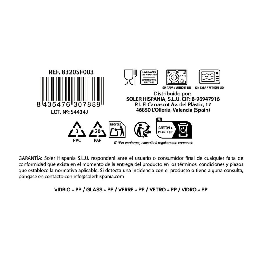 Madkassest La Mediterrnea Soul Bl Gennemsigtig 3 Dele (8 enheder) #3