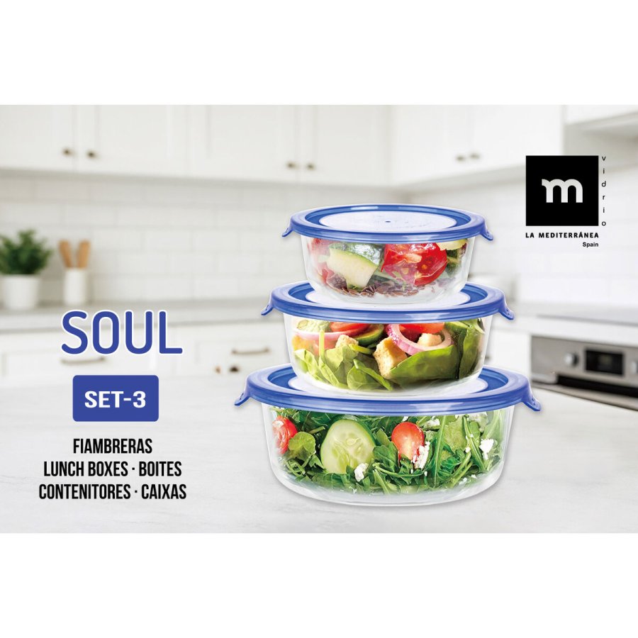 Madkassest La Mediterrnea Soul Bl Gennemsigtig 3 Dele (8 enheder) #4