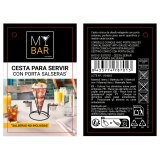 Kurv til pr�sentation af aperitiffer My Bar Sort � 5,3 cm 23 x 13 x 18,5 cm Jern (12 enheder) #5