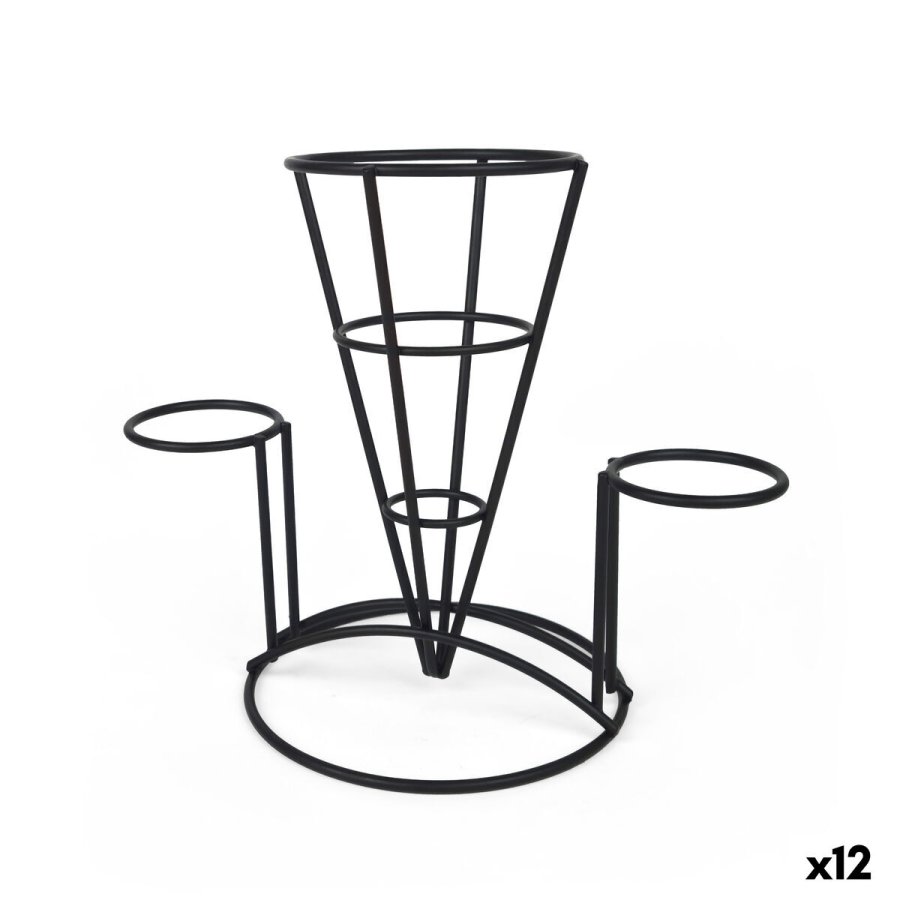 Kurv til pr�sentation af aperitiffer My Bar Sort � 5,3 cm 23 x 13 x 18,5 cm Jern (12 enheder) #1