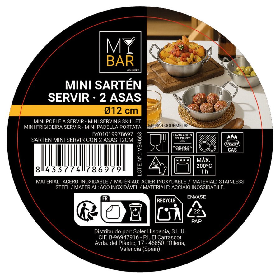 Kasserolle til servering af tapas My Bar � 12 cm (24 enheder) #5