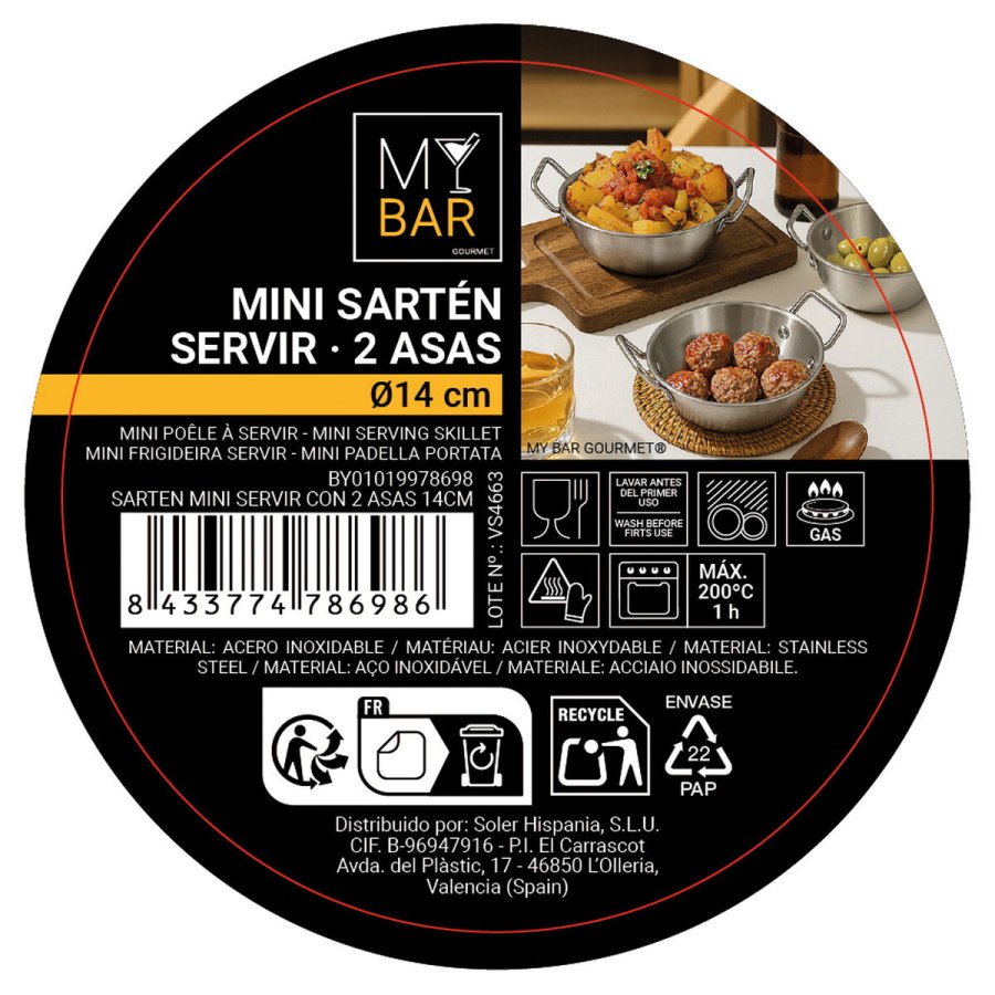 Kasserolle til servering af tapas My Bar � 14 cm (24 enheder) #5