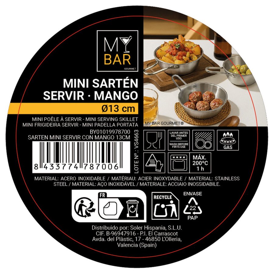 Kasserolle til servering af tapas My Bar � 14 cm (24 enheder) #5