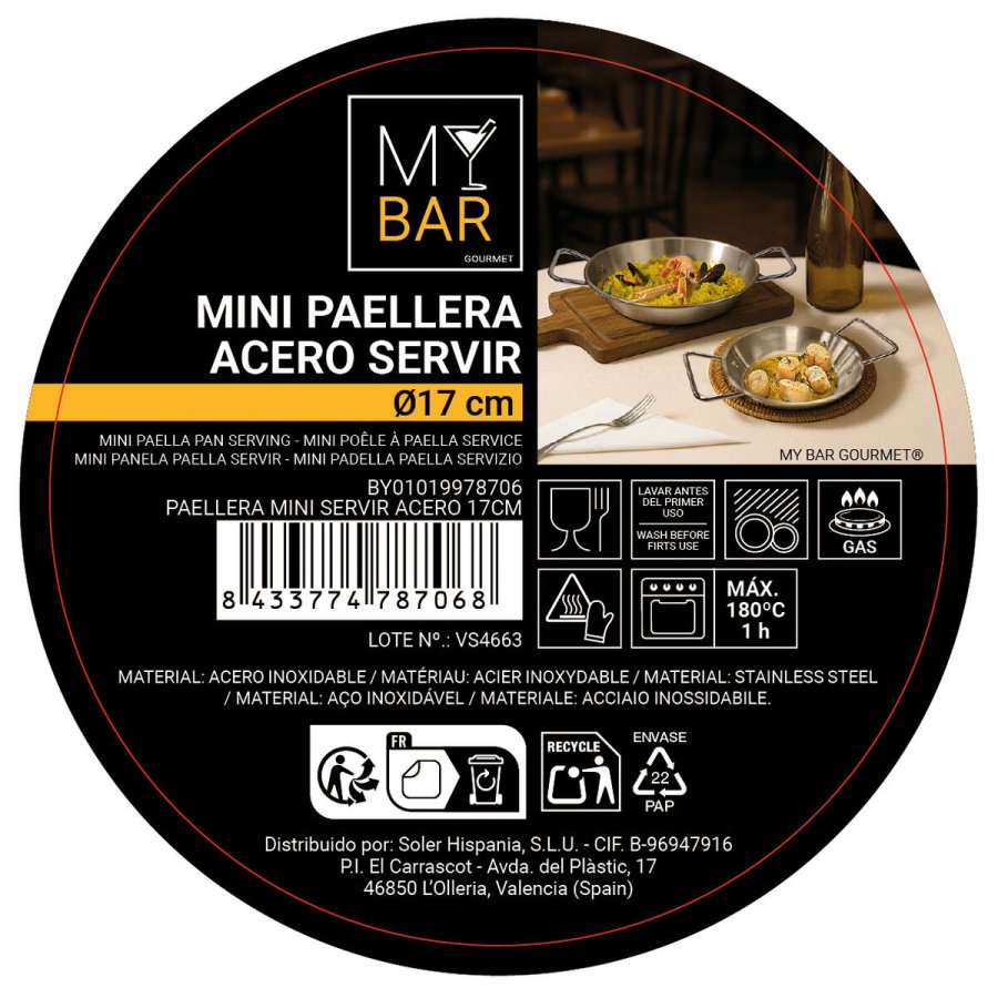 Kasserolle til servering af tapas My Bar � 17 cm 25 X 13 X 4 CM (24 enheder) #6