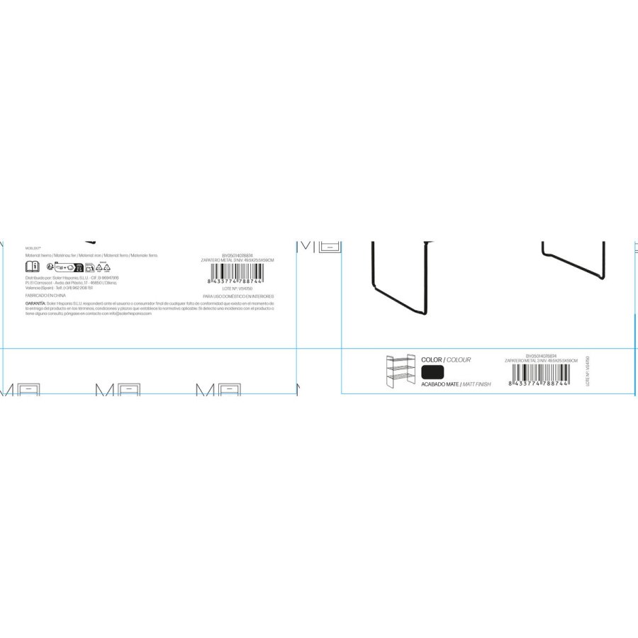 Skostativ MobleKit Metal 49,5 x 25,5 x 59 cm (6 enheder) #6