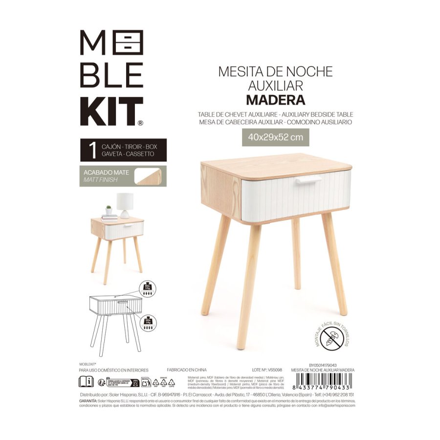 Sofabord MobleKit 40 x 29 x 52 cm (4 enheder) #7