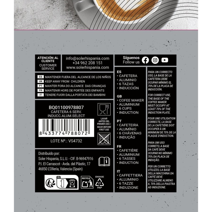 Italiensk Kaffekande Quttin Aluminium 0,3 L (6 enheder) #6