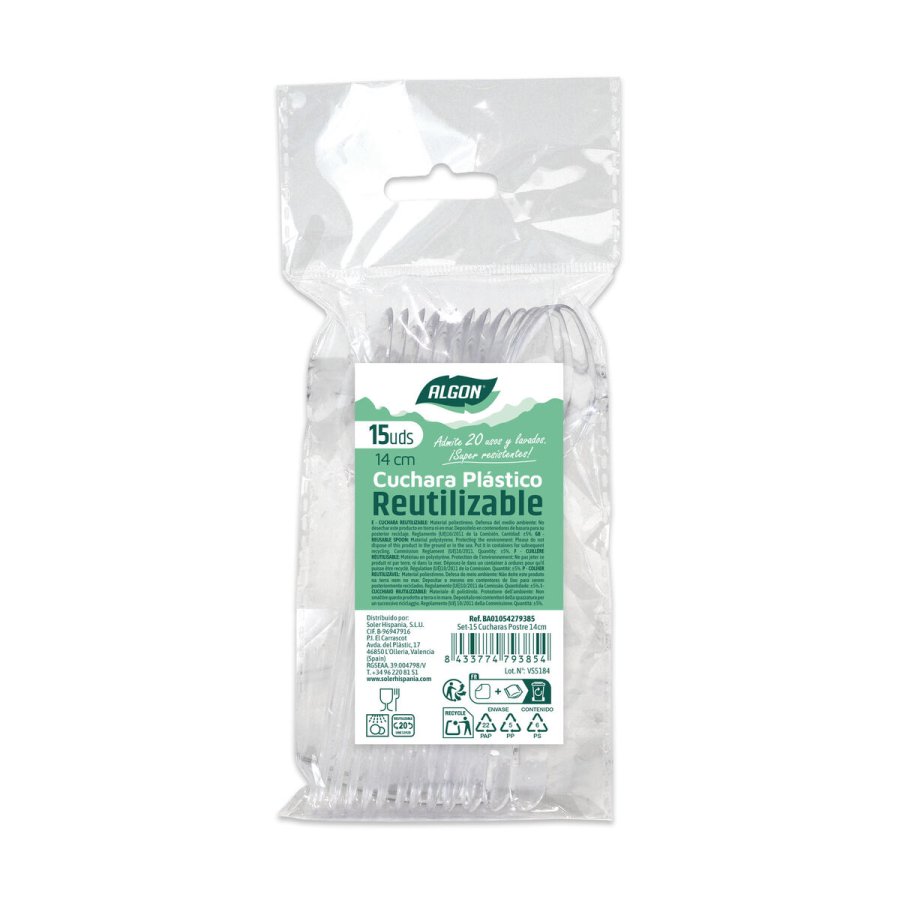 Genanvendeligt skest Algon Gennemsigtig 14 cm 15 Dele (24 enheder) #3