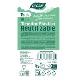 Genanvendeligt gaffelst Algon Gennemsigtig 18 cm 15 Dele (24 enheder) #4