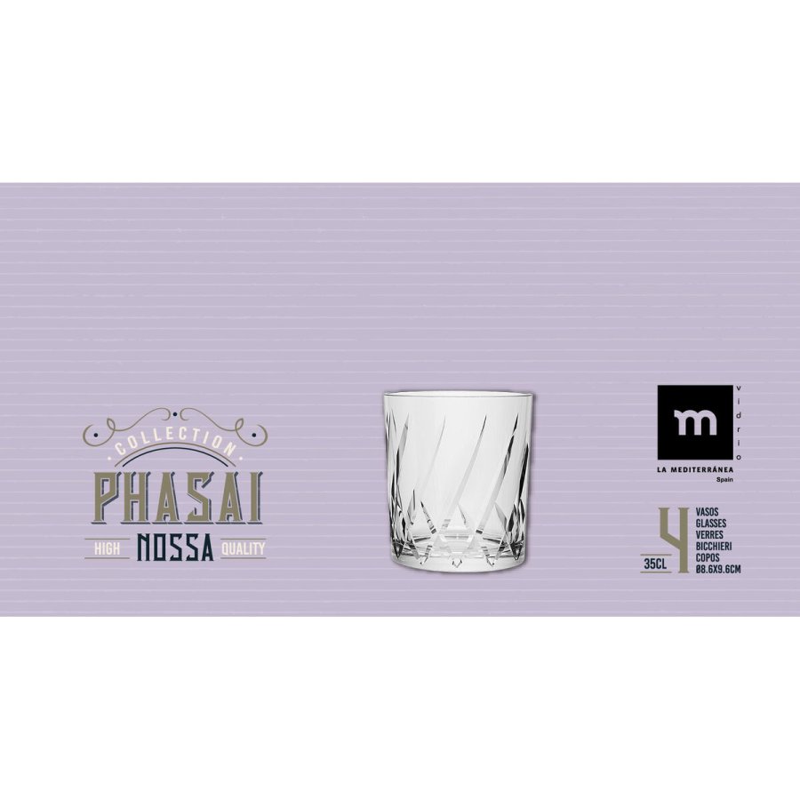 Glas La Mediterr�nea Phasai nossa Gennemsigtig Glas 350 ml (24 enheder) #3