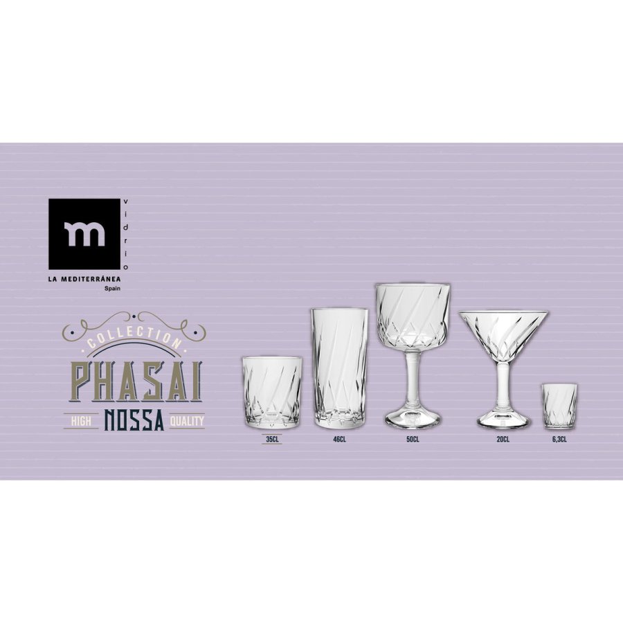 Glas La Mediterr�nea Phasai nossa Gennemsigtig Glas 350 ml (24 enheder) #4
