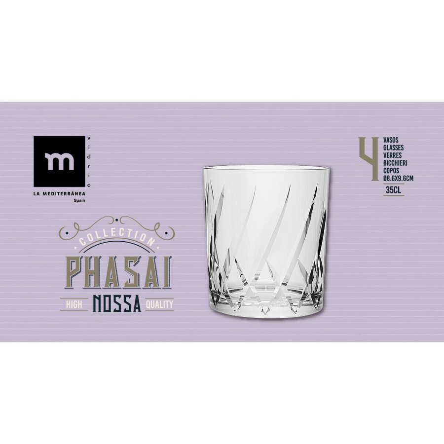 Glas La Mediterr�nea Phasai nossa Gennemsigtig Glas 350 ml (24 enheder) #6