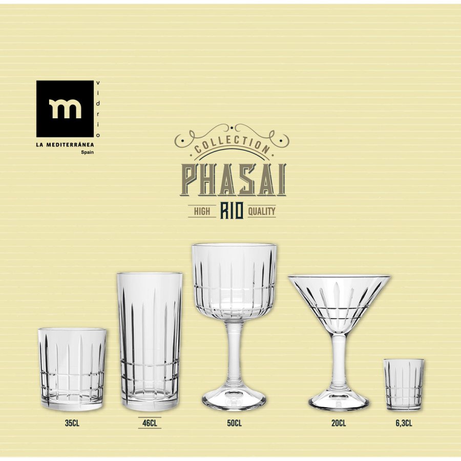 Glas La Mediterr�nea Phasai rio Gennemsigtig Glas 460 ml (24 enheder) #4