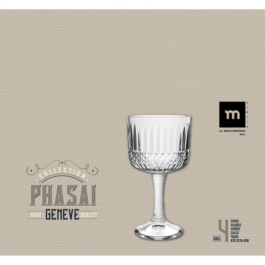 Vinglas La Mediterr�nea Phasai geneve Gennemsigtig Glas 500 ml (24 enheder) #3