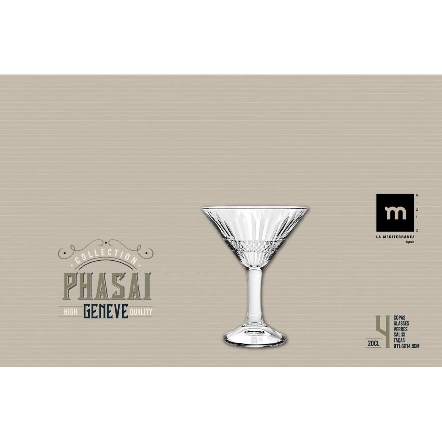 Cocktailglas La Mediterr�nea Phasai geneve Gennemsigtig Glas 200 ml (24 enheder) #3