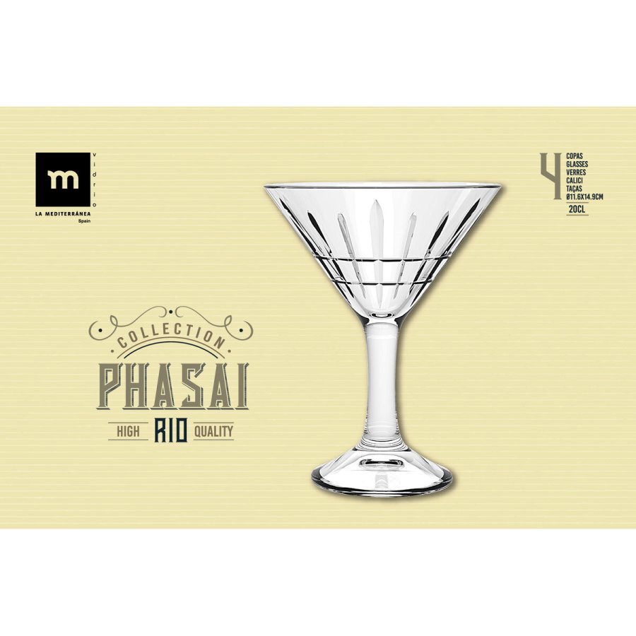 Cocktailglas La Mediterr�nea Phasai rio Gennemsigtig Glas 200 ml (24 enheder) #6