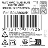 Flad Plade La Mediterr�nea Diamond Gennemsigtig Glas � 26 cm (12 enheder) #4