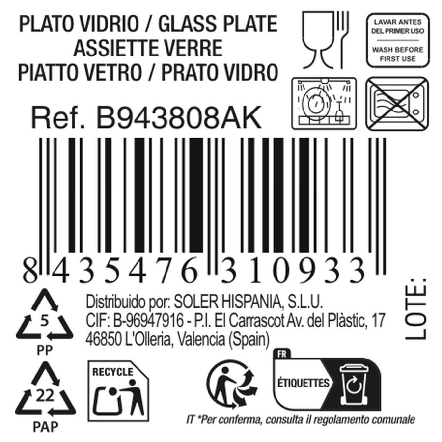 K�kkenspringvand La Mediterr�nea Diamond Gennemsigtig Glas Cirkul�r � 31 cm (12 enheder) #4